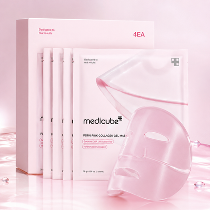 Medicube PDRN Pink Collagen Jelly Gel Mask – 4 Masques PDRN & Collagène